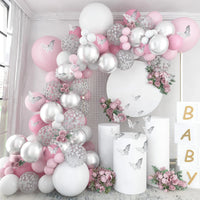 Kit Arche de Ballons Pastel, Rose, Bleu et Or, vue complémentaire 5