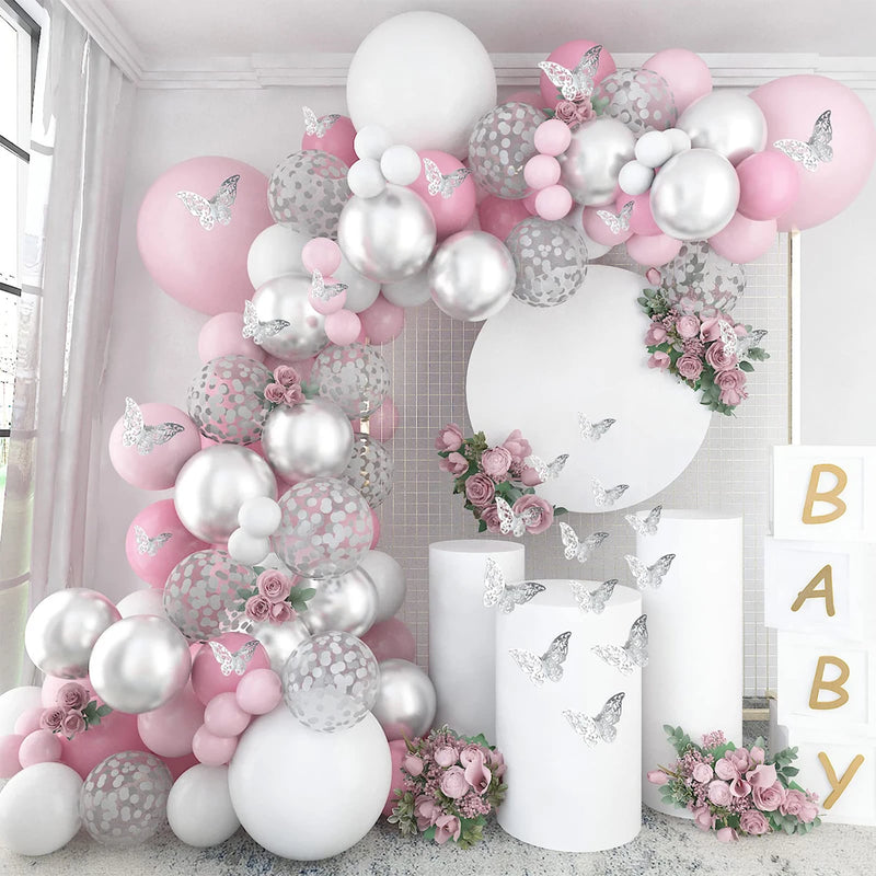 Kit Arche de Ballons Pastel, Rose, Bleu et Or, vue complémentaire 5
