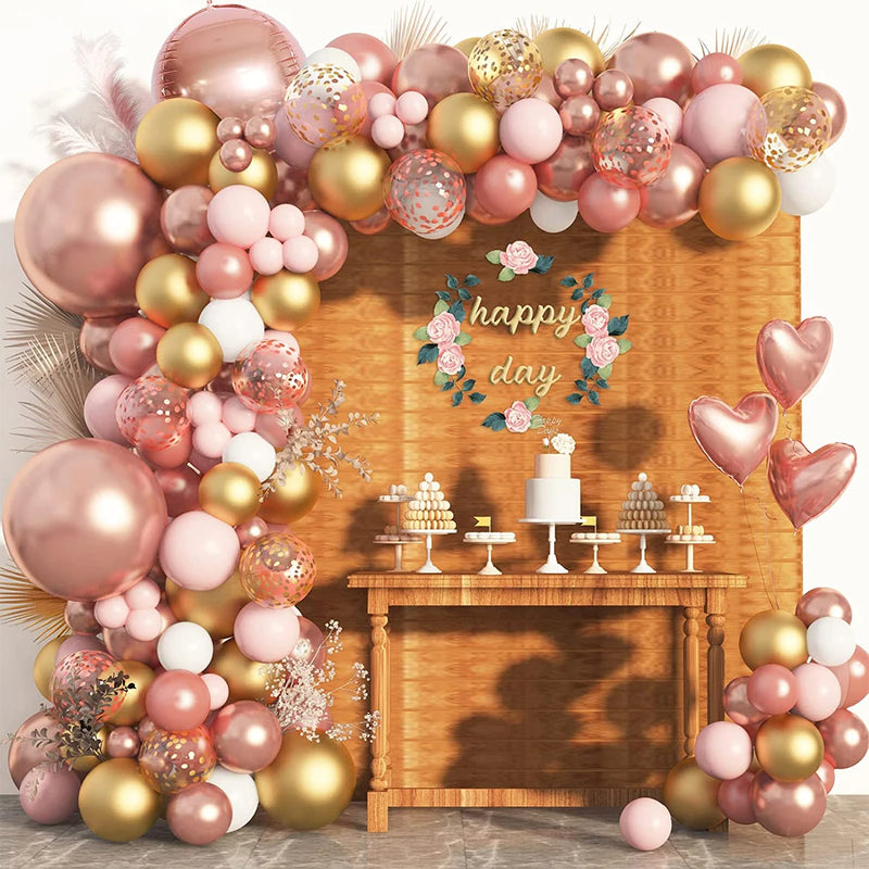 Kit Arche de Ballons Pastel, Rose, Bleu et Or, vue complémentaire 6