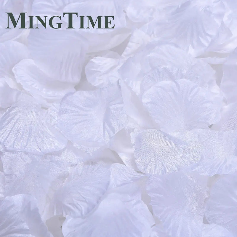 Pétales de Rose Artificiels en Tissu, coloris blanc