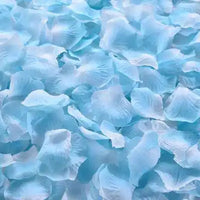 Pétales de Rose Artificielles Multicolores, coloris bleu ciel