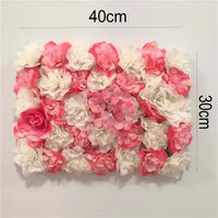 Mur de Fleurs Artificielles, Lot de 6 Panneaux 40 × 30 cm, 8 Coloris