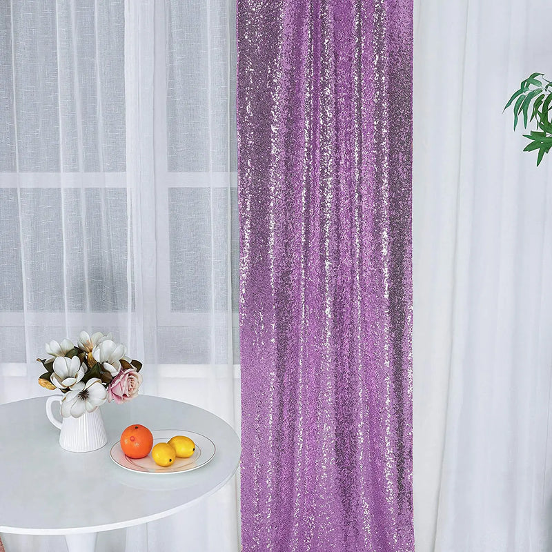 Toile de Fond Sequins Mariage, 60 x 240 ou 300 cm, coloris mauve