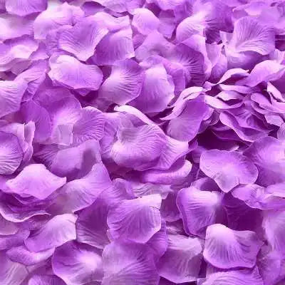 Pétales de Rose Artificielles Multicolores, coloris violet clair