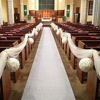 Tapis d'Allée de Mariage Champagne ou Blanc, 100 à 150 cm, 3 à 10 m
