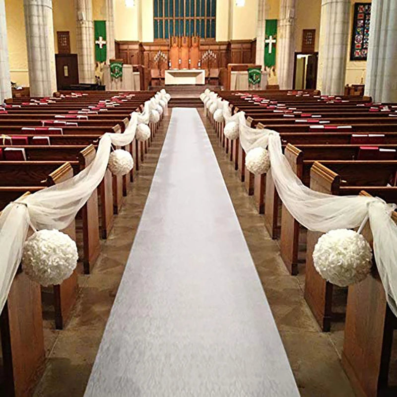 Tapis d'Allée de Mariage Champagne ou Blanc, 100 à 150 cm, 3 à 10 m