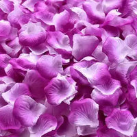 Pétales de Rose Artificielles Multicolores, coloris violet et blanc