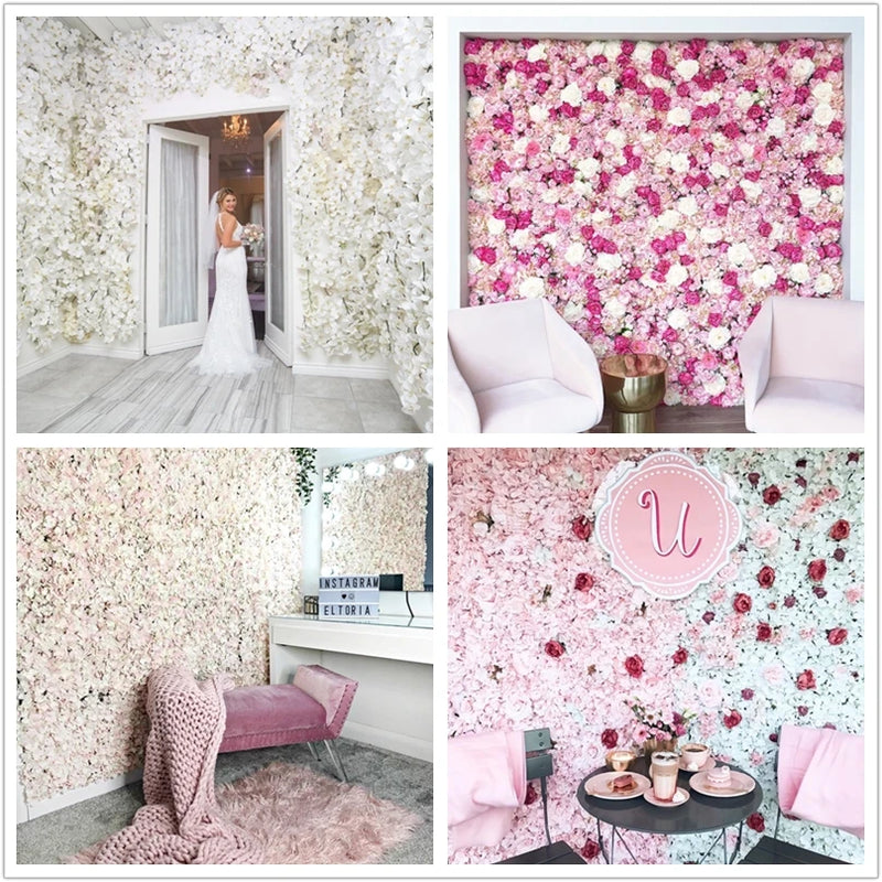 Mur de Fleurs Artificielles, Panneau de Roses 40 x 60 cm, vue complémentaire 6