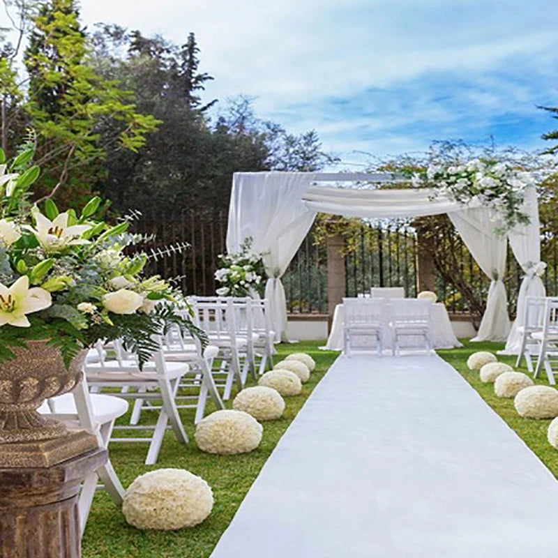 Tapis d'Allée de Mariage Champagne ou Blanc, 100 à 150 cm, 3 à 10 m