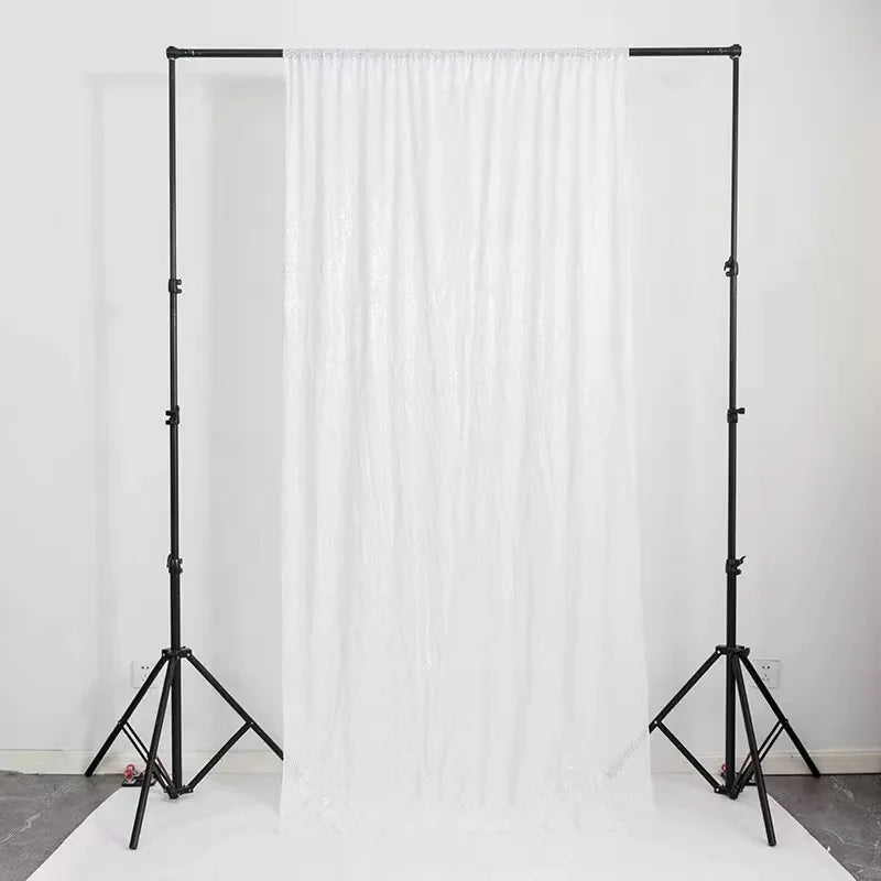 Toile de Fond Sequins Mariage, 60 x 240 ou 300 cm, coloris blanc