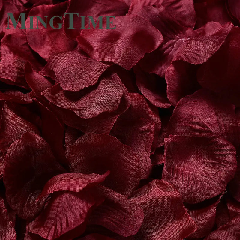 Pétales de Rose Artificiels en Tissu, coloris bordeaux
