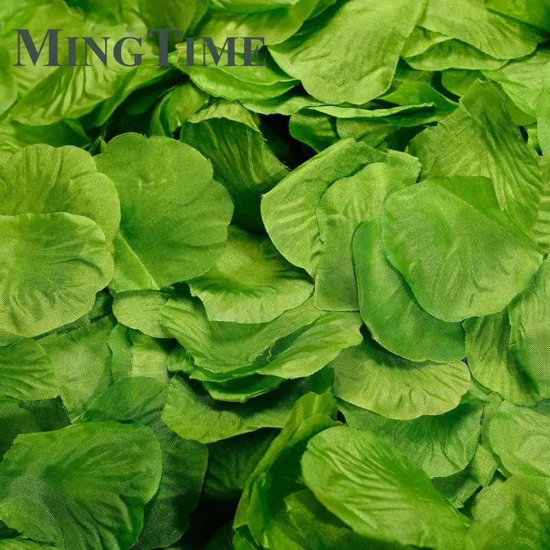 Pétales de Rose Artificiels en Tissu, coloris vert