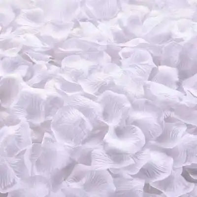 Pétales de Rose Artificielles Multicolores, coloris blanc