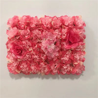 Mur de Fleurs Artificielles, Lot de 6 Panneaux 40 × 30 cm, 8 Coloris