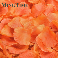Pétales de Rose Artificiels en Tissu, coloris orange vif