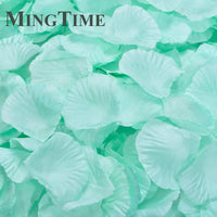 Pétales de Rose Artificiels en Tissu, coloris vert menthe