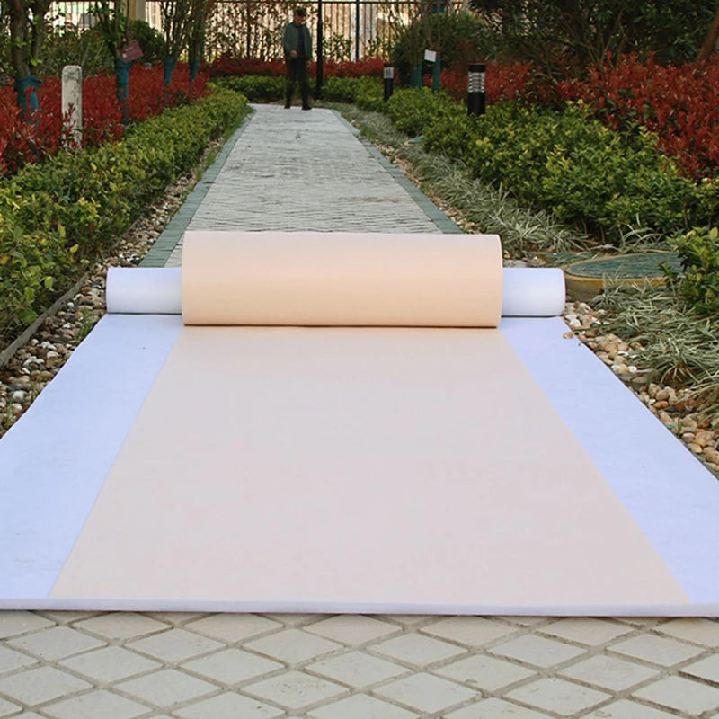 Tapis d'Allée de Mariage Champagne ou Blanc, 100 à 150 cm, 3 à 10 m