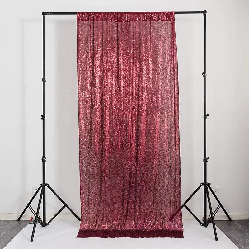 Toile de Fond Sequins Mariage, 60 x 240 ou 300 cm, coloris bordeaux
