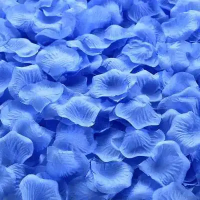Pétales de Rose Artificielles Multicolores, coloris bleu roi