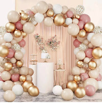 Kit Arche de Ballons Rose Poudré et Nude, 96 à 182 Pièces, vue complémentaire 5