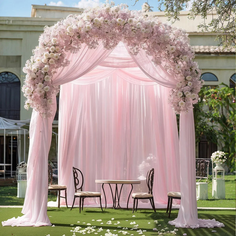 Voilage Tulle Semi-Transparent pour Arche de Mariage, 13 Coloris, 6 Tailles