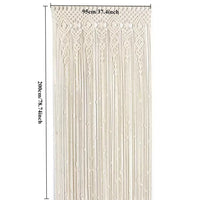 Rideau en Macramé Bohème pour Porte et Fond de Mariage, 6 Tailles de 90 à 130 cm