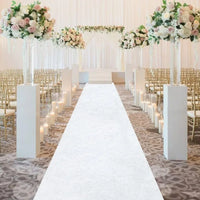 Tapis d'Allée de Mariage Blanc, 150 cm de Large, 3 à 15 m