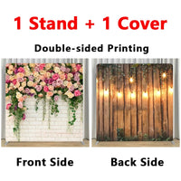 Fond de Photocall Double Face en Aluminium, 243 x 243 cm, 20 Motifs Recto Verso