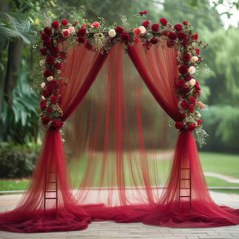 Rouleau de Tulle pour Arche de Mariage, 30 cm × 50 m, Blanc, vue complémentaire 3