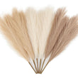Pampa Artificielle 55 cm, Lot de 6, 12 ou 15 Tiges, Beige ou Blanc