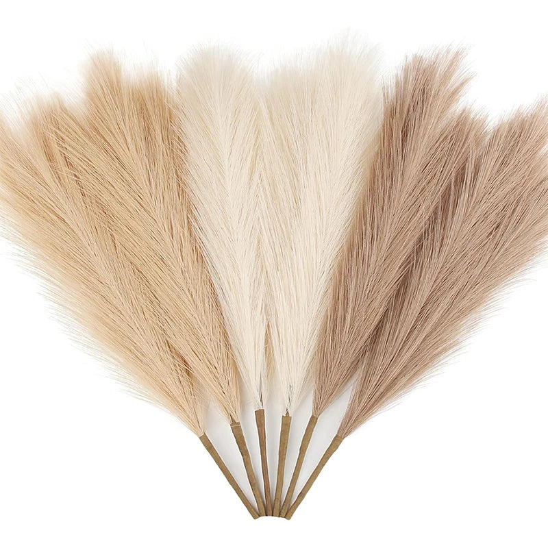 Pampa Artificielle 55 cm, Lot de 6, 12 ou 15 Tiges, vue d'ensemble