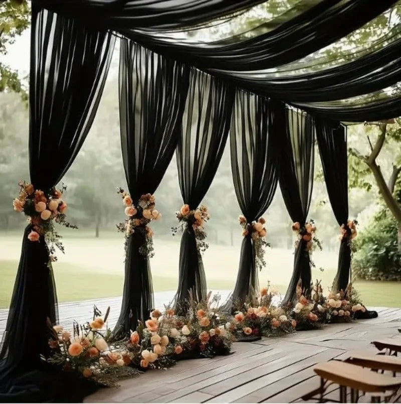 Voilage Noir pour Arche de Mariage, vue complémentaire 4