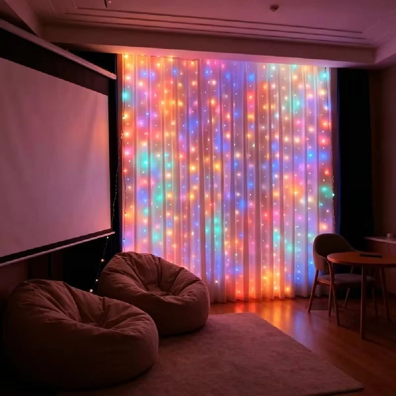 Rideau Lumineux LED 3 m de Large avec Télécommande, vue complémentaire 5