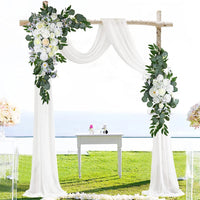 Fleurs et Voilages pour Arche de Mariage, vue d'ensemble