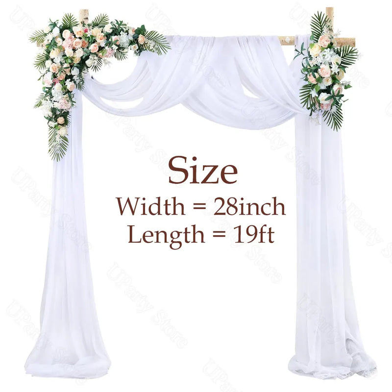 Voilage en Tulle Blanc pour Arche de Mariage, 71 cm de Large, vue complémentaire 2