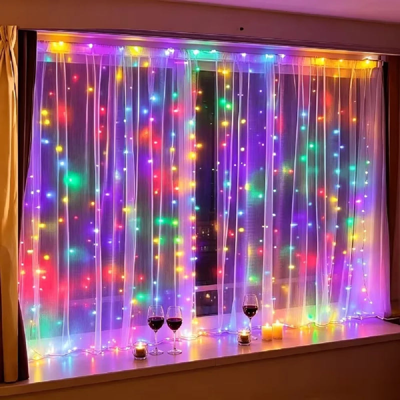 Rideau Lumineux LED 3 m de Large avec Télécommande, vue complémentaire 3