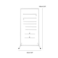 Arche de Mariage Rectangulaire en Métal, Blanche ou Dorée, blanc, hauteur 100 cm