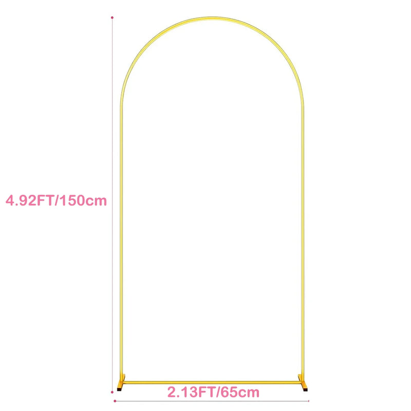 Arche de Mariage Dorée à Emboîtement, 5 Tailles de 120 à 220 cm