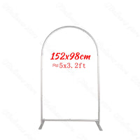Arche de Mariage en Aluminium Argenté, 3 Tailles de 152 à 213 cm, Housses en Option
