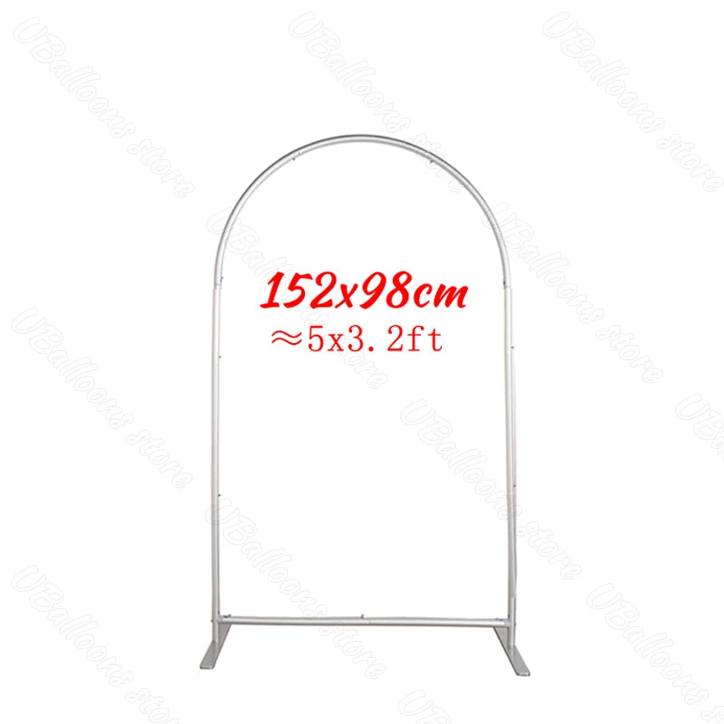 Arche de Mariage en Aluminium Argenté, 3 Tailles de 152 à 213 cm, Housses en Option