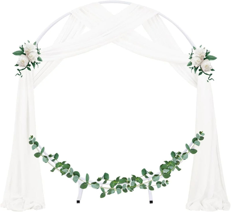 Voilage Drapé pour Arche de Mariage et Plafond, coloris blanc