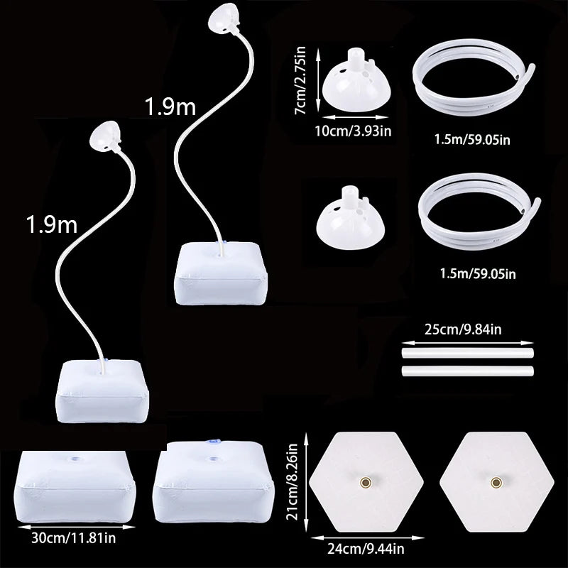 Structure Arche Ballon Souple Blanche, 1,9 m ou 2,8 m, 2 structures de 1,9 m