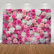 Toile de Fond Mur de Roses, Polyester Imprimé, 6 Formats