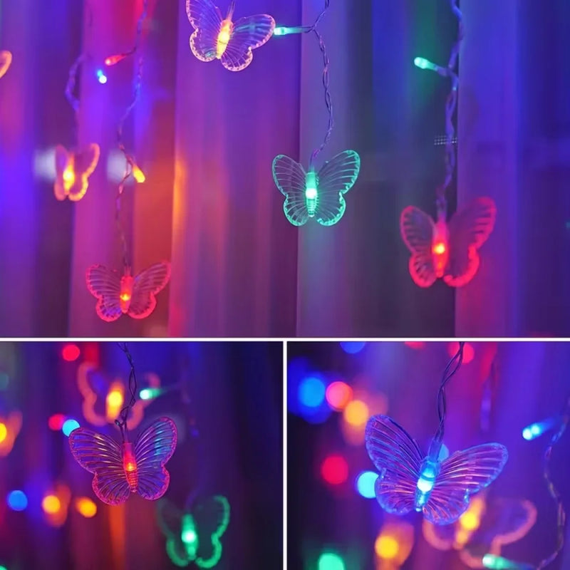 Rideau Lumineux Papillons LED, 400 cm de Large, 96 LED, USB, vue complémentaire 3