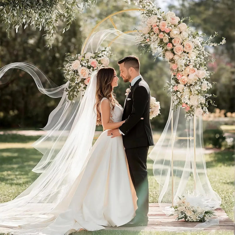 Arche de Mariage Double en Métal, 220 × 120 cm, Doré, vue complémentaire 5