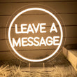 Néon « Leave a Message » pour Mariage, Cercle ou Manuscrit, 11 Couleurs, USB