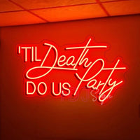 Néon Mariage « 'Til Death Do Us Party », coloris rouge