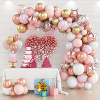 Kit Arche de Ballons Rose, Blanc et Or, vue complémentaire 2