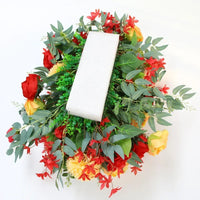 Fleurs pour Arche de Mariage Rouge et Orange, 4 Articles à la Pièce