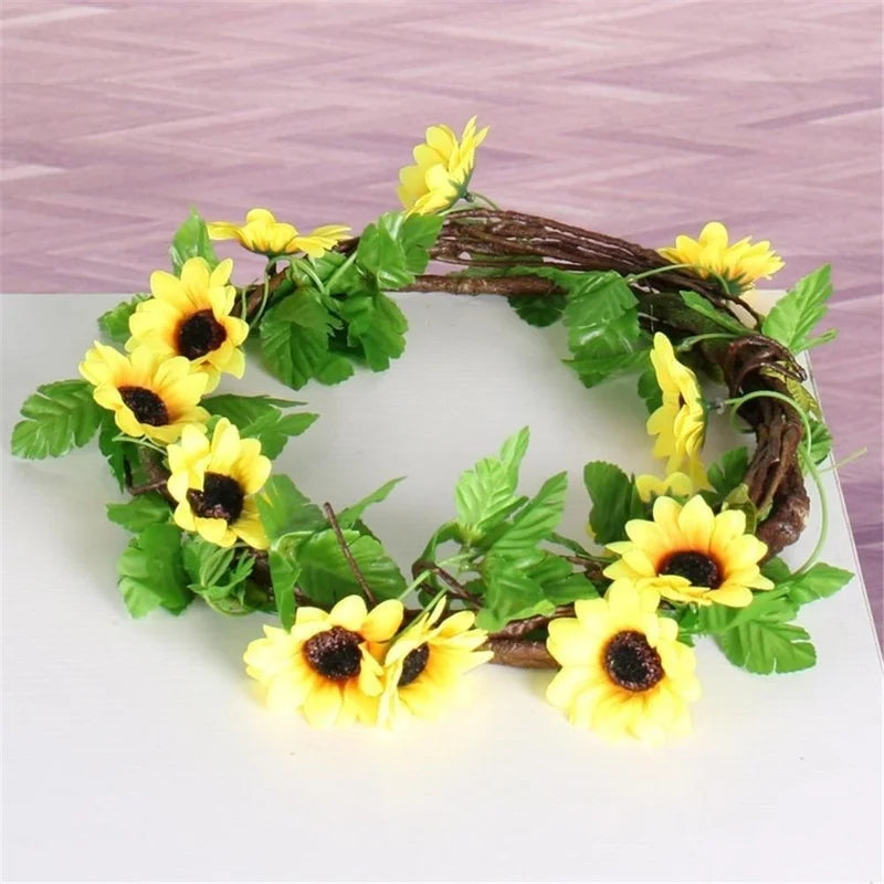 Fleurs pour Arche de Mariage, Guirlande de Tournesols 260 cm, vue complémentaire 4
